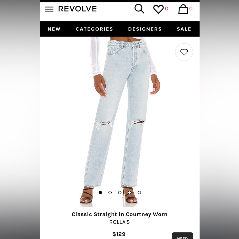 Rollas ripped jeans
